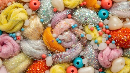 Colorful Donuts and Candy Close-up