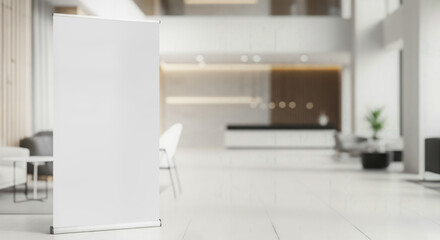 An image of a Rollup Banner on a Public Space