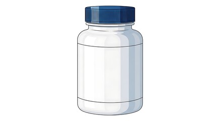 Pill Bottle - A Simple Container for Medication Storage.