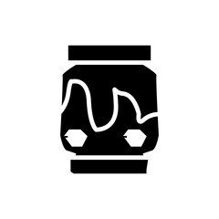 honey jar glyph icon illustration vector