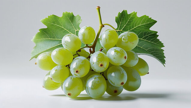 High quality 3D illustration of grapes on clean white background.