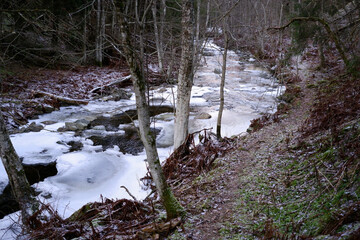 Olterudelva River at Toten, Norway, in December 2025.