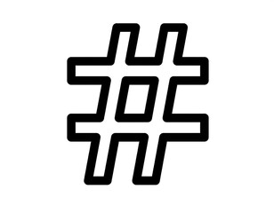 Bold, outlined symbol. Thick, black lines form the shape against a white background. The geometric figure is a standard typographic mark