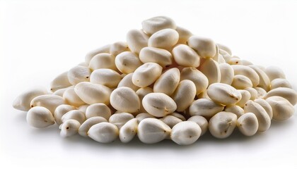 Heap Of Puffed Lotus Seed Makhana Isolated On White Background Close Up