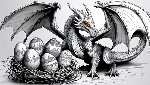 Dragon Guarding Easter Eggs