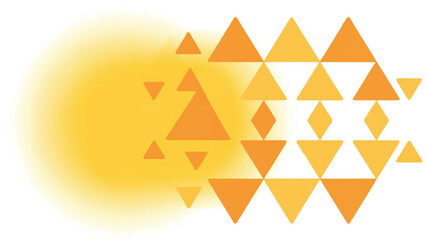 Shiny golden star icons and 3d award symbols decorate an abstract triangle background in this premium vector illustration of quality and success