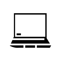 illustration of laptop glyph icon vector