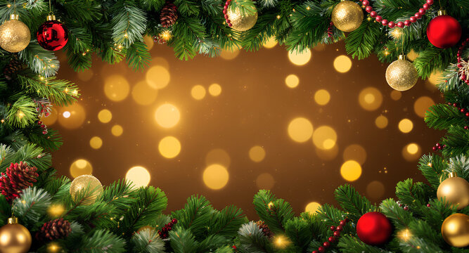 christmas background with christmas tree