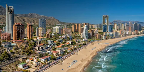 Fototapete Rund Mediterranes Europa Benidorm Beach Resort. Spain. Travel and tourism in the paradise Spanish cities   © Alvov