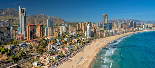 Benidorm Beach Resort. Spain. Travel and tourism in the paradise Spanish cities	