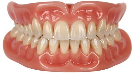 Realistic Dentures - A Complete Set of Artificial Teeth.
