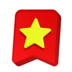 Obraz premium bookmark icon 3d render red button