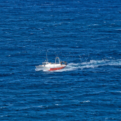 Fishing boats at sea. Spain	
