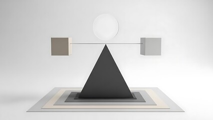 Balanced pyramid with cubes