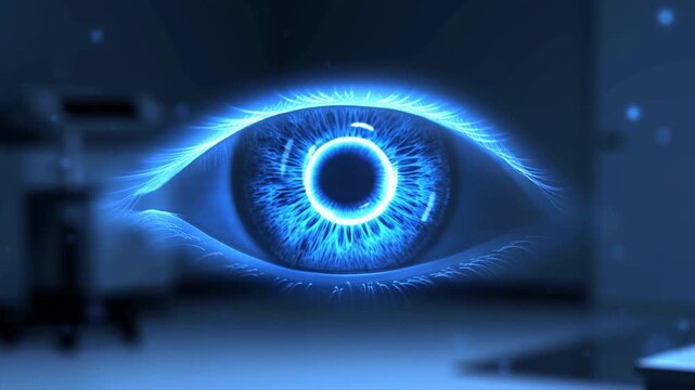 A Mystical Eye Glows in a Dimly Lit Room, Symbolizing Vision and Insight, Merging Technology and Imagination with a Touch of Digital Magic