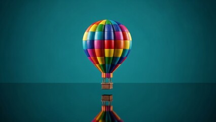 美しい熱気球が浮かぶ