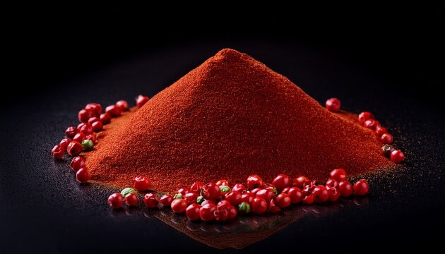 close up image of pepper on black background