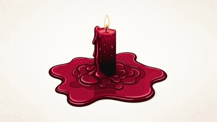 赤い蝋燭が美しく燃える