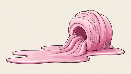 ピンクの塊がこぼれる