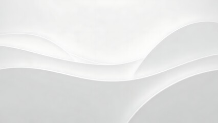 Modern white wave design with smooth curves