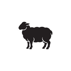 Black Sheep Silhouette Icon Isolated on White Background  © MDFahimMorshed