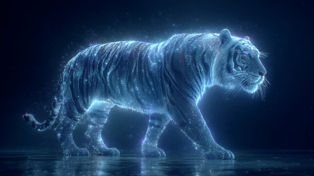 digital holographic of tiger