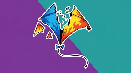 凧が壊れて、寂しい