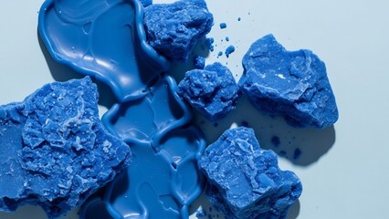 青い破片が美しく輝く