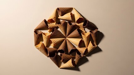 コーンが美しく並ぶ