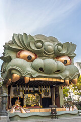 Shisiden (lion hall) of Namba Yasaka shrine in Namba district in Osaka in Japan