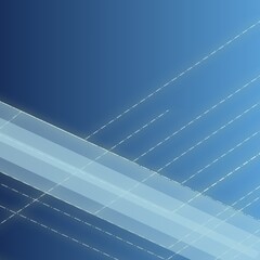 abstract blue background with lines and transparent shapes