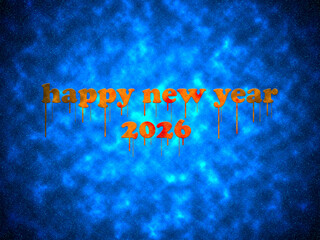 New Year 2026 greeting card and background with the best colorful image of the galaxy