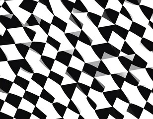 Abstract checkered pattern with 3D effect