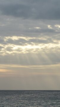 Clouds at cloudy day at sunset. 4K Vertical. Time Lapse