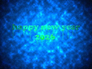 New Year 2026 greeting card and background with the best colorful image of the galaxy