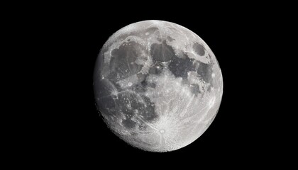 Obraz premium Full Moon Close Up Against Transparent Background