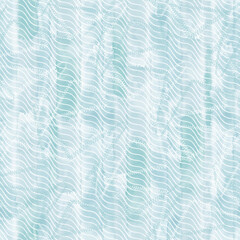  Starfish and waves on blue watercolor. Abstract marine seamless background. Vector. Perfect for design templates, wallpaper, wrapping, fabric, print and textile. 