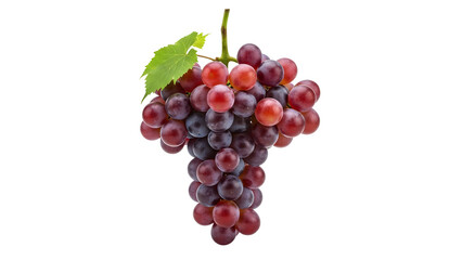 Fototapeta premium Bunch of Red Grapes on White Background transparent background