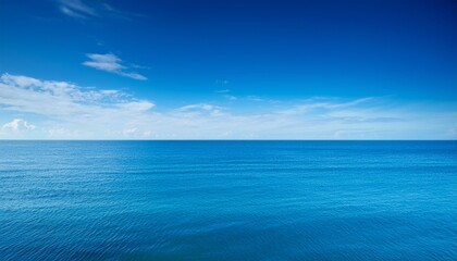 Obraz premium Empty Blue Ocean And Blue Sky