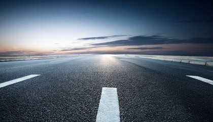 Asphalt Crossroad Image