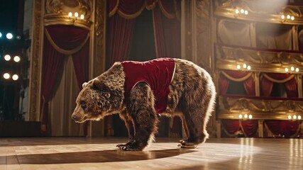 Circus Bear Performance: A Captivating Display of Animal Talent and Showmanship.