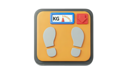 Weight Scale Showing Weight Loss or Gain Concept