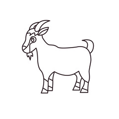 Obraz premium goat g.o.a.t. animal greatest of all time cute emoji symbol sign icon vector illustration isolated flat