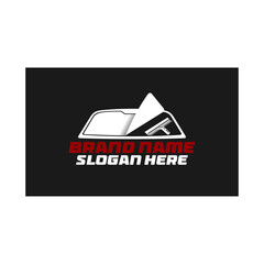 Car window film and automotive glass cleaner logo design template