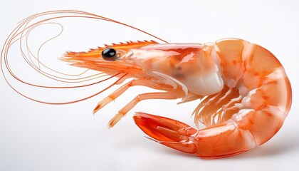 a shrimp is shown in a white background