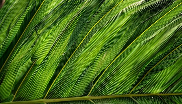 Tropical Green Leaf Texture Background N Rain Tree Albizia Saman