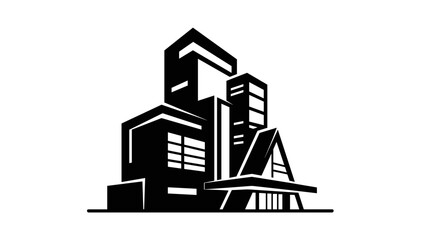 Modern Building Architecture Design Illustration 1.