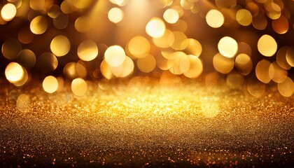 Golden Bokeh Background