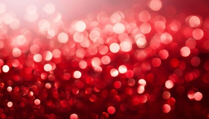 Abstract Red Blurred Bokeh Background