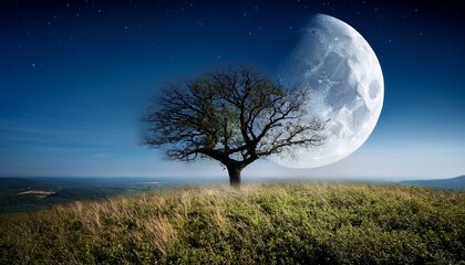 Moon And Tree